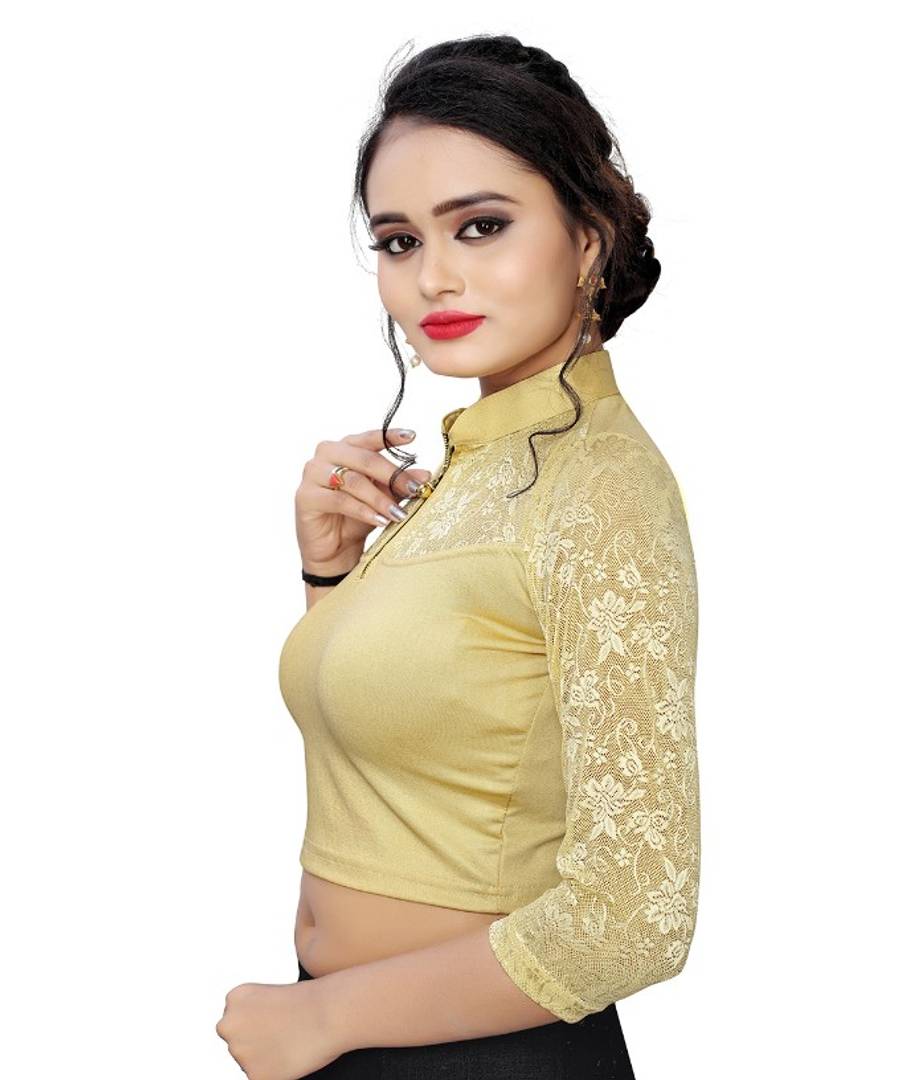 Women's Readymade Shimmer lycra Stretchable Blouse ( Size  - Free Size 30